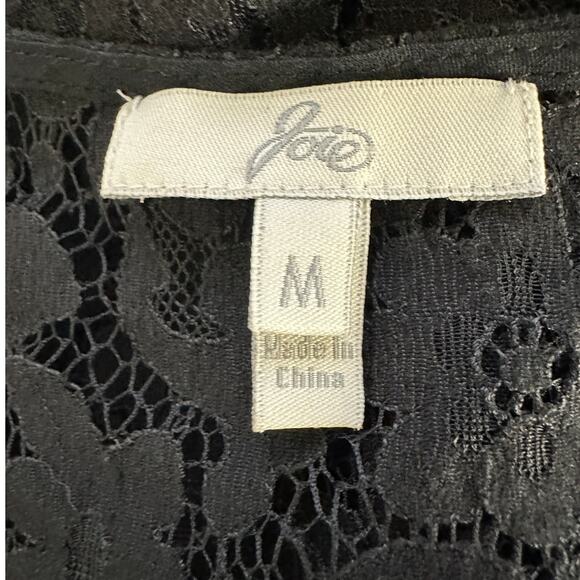 Joie Black Floral Lace Sleeveless Racerback Tank Top M - Picture 8 of 11